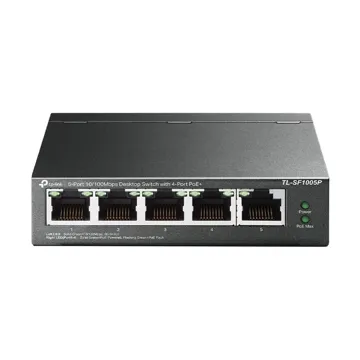TP-Link TL-SF1005P – 5 Port 10/100 Mbps Desktop Switch with 4-Port PoE