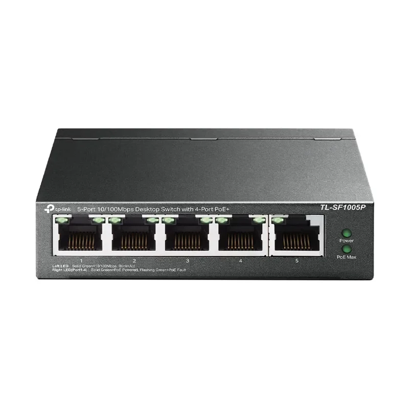 TP-Link TL-SF1005P – 5 Port 10/100 Mbps Desktop Switch with 4-Port PoE