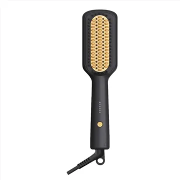 Porodo Lifestyle 30W Electric Heated Hair Straightener Brush – Black