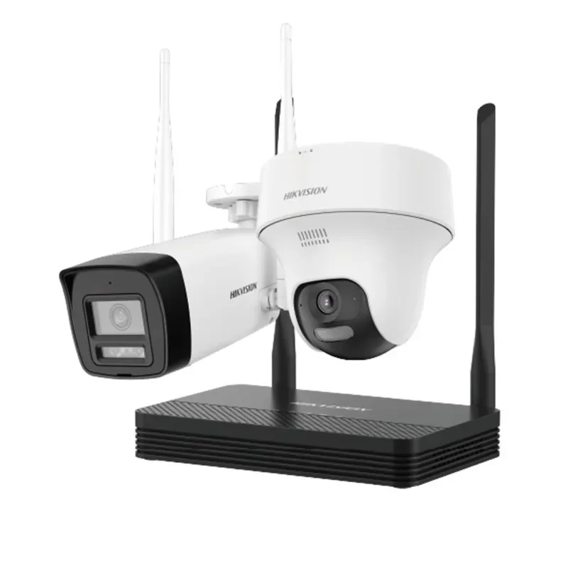 Hikvision 4MP H.265 One Bullet plus One Turret WiFi NVS Kit