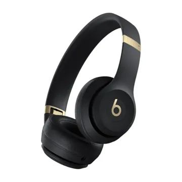 Beats Solo 4 Bluetooth Wireless On-Ear Headphones – Black & Gold