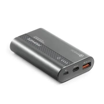 Promate 10000mAh Ultra-Fast Charging Power Bank with 18Watt Power Delivery