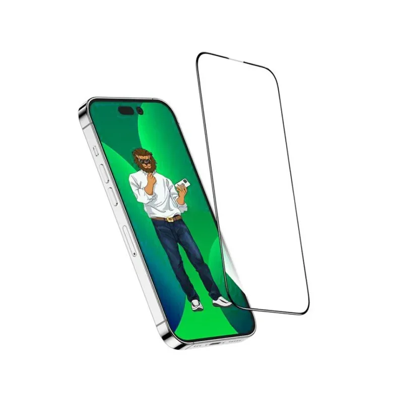 Green 9H Steve Glass Strong Full Screen Protector for iPhone 13 Pro Max/14 Plus ( 6.7″ ) – Clear