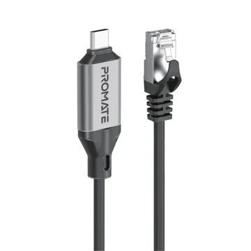 Promate USB-C to RJ45 Ethernet Cable adapter, USB 3.2, 5 Meter