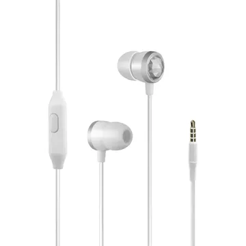 Promate Metallic HiFi Stereo In-Ear Wired Earphones Silver