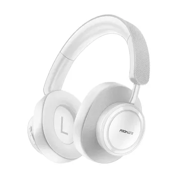 Promate High Fidelity Over-Ear Stereo Wireless Headphones – White