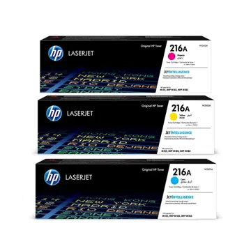 HP Toner Cartridge W2411A Cyan, W2412A Yellow, W2413A Magenta (216A)