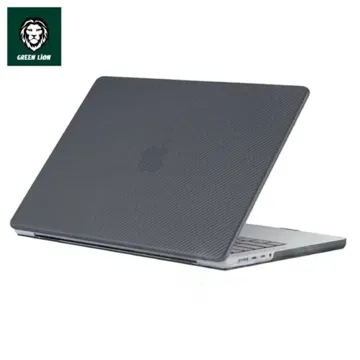 Green Carbon Fiber Grain Ultra-Slim Hard Shell Case for Macbook Pro 13″ 2020 – Black