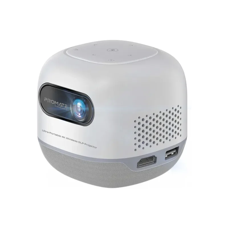 Promate Ultra-Portable 4K Wireless DLP Projector With Touch Controls